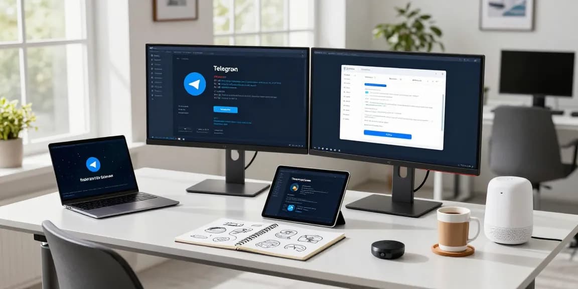 Developer working on 纸飞机中文版 in a modern tech workspace with dual monitors and coding tools.