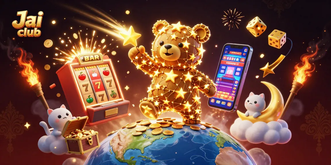 Engage in thrilling gaming adventures at Jai club's vibrant casino scene, featuring stunning visuals.