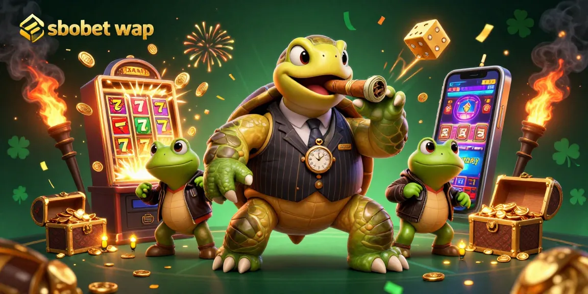 Engage in exhilarating betting with sbobet wap, featuring vibrant characters and dynamic casino elements.