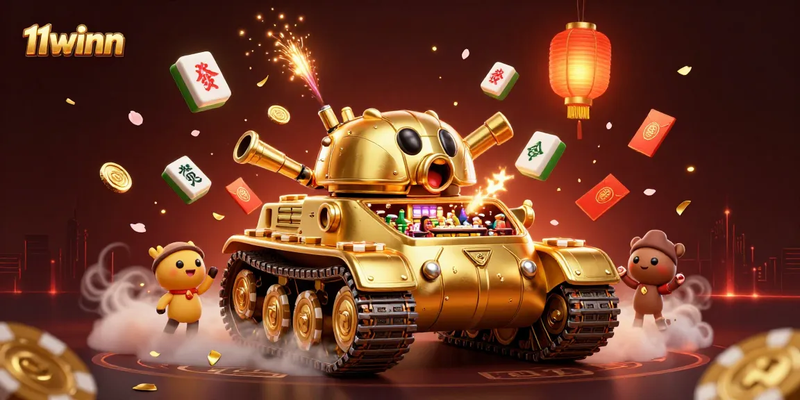 Engage with 11winn in this vibrant 3D casino illustration showcasing a bustling miniature casino experience.