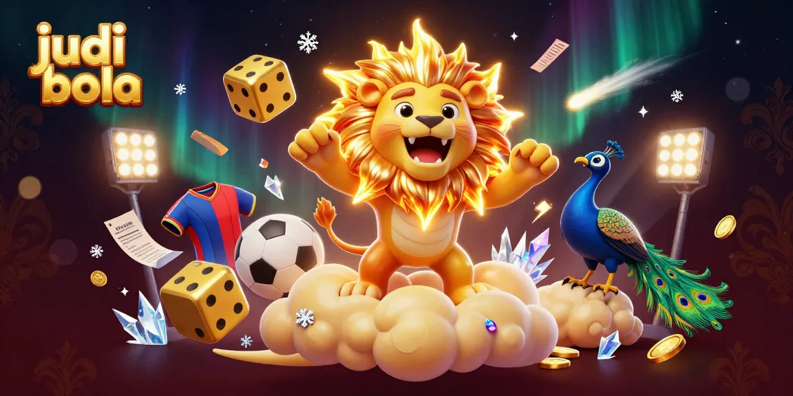 Experience thrilling judi bola action with vibrant sports betting elements in this dynamic illustration.