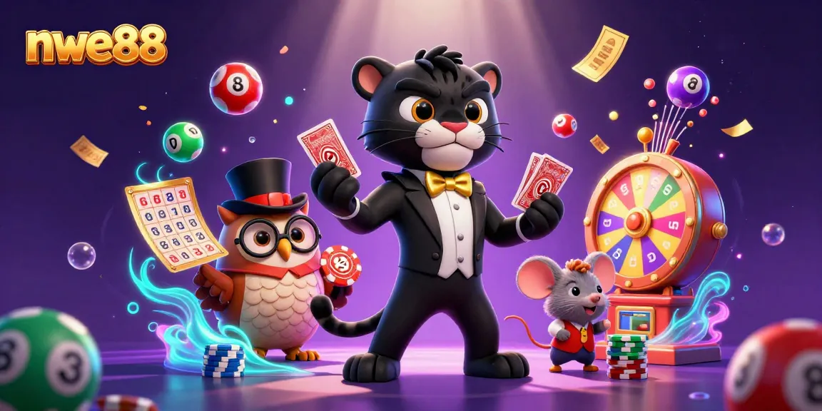 Experience thrilling wins with nwe88's vibrant casino scene led by a stylish black panther dealer.