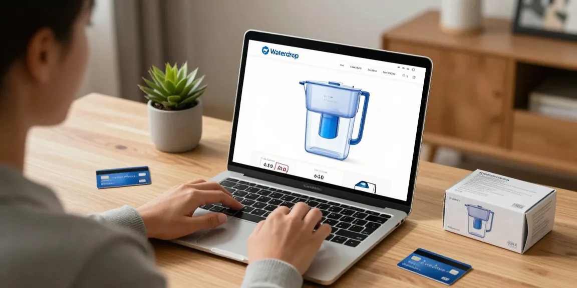 Waterdrop Alkaline DA97-17376B Water Filter in an online shopping scenario, showcasing product review highlights and the best deals on e-commerce platforms.