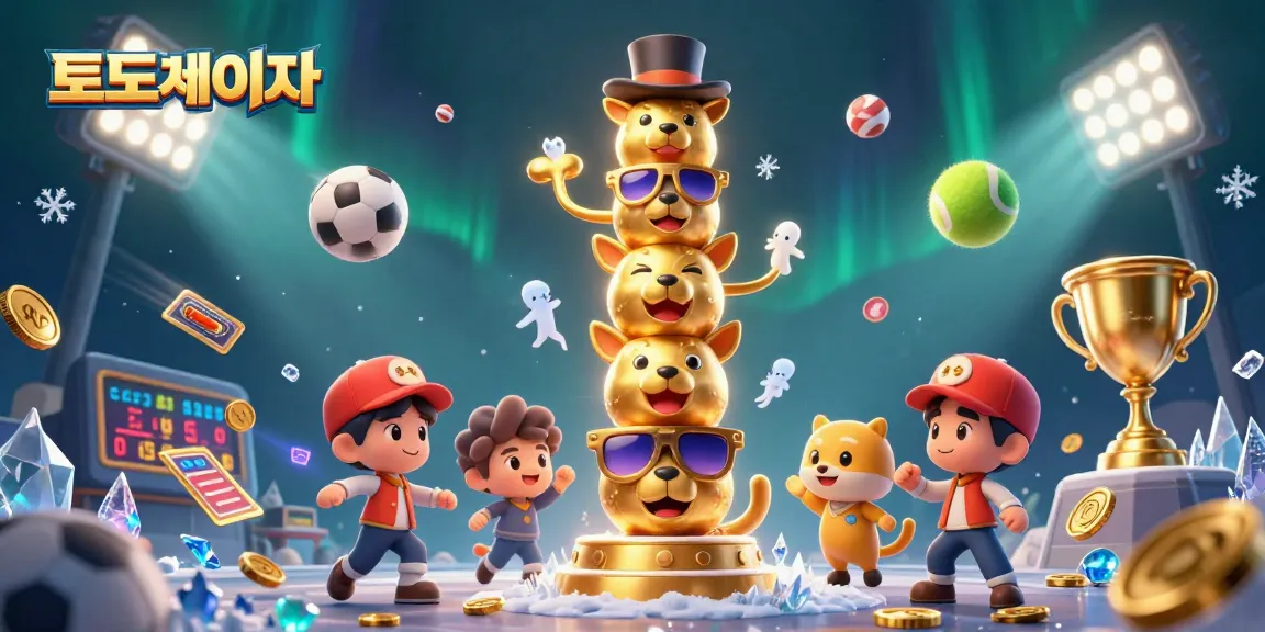 Experience engaging 토토사이트 betting action with dynamic sports elements and a vibrant totem illustration.