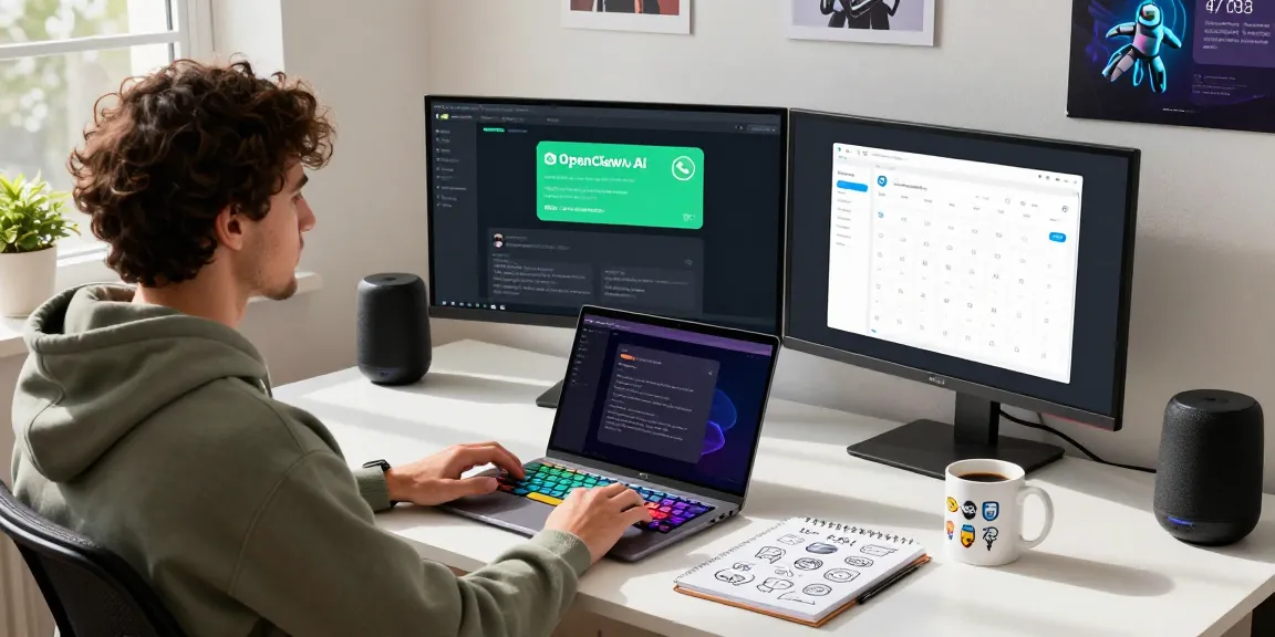 openclaw AI assistant workspace, developer integrating AI functionalities with modern tech