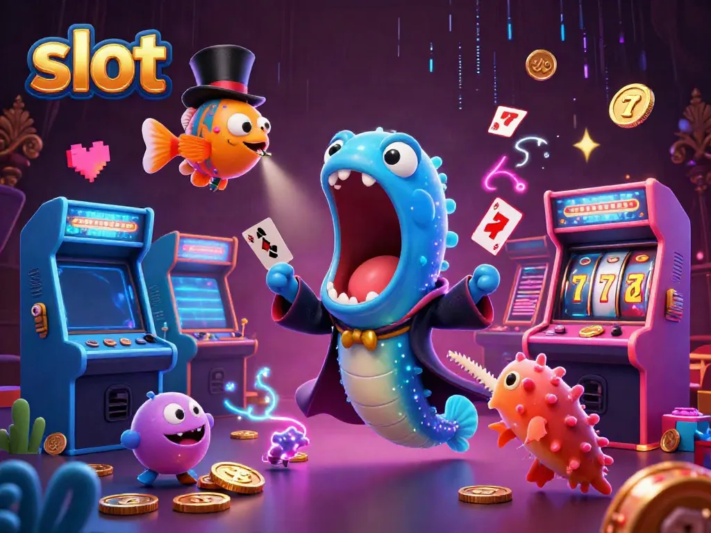 Engaging slot gaming scene with magical eel, anglerfish spotlight, and captivating game elements.