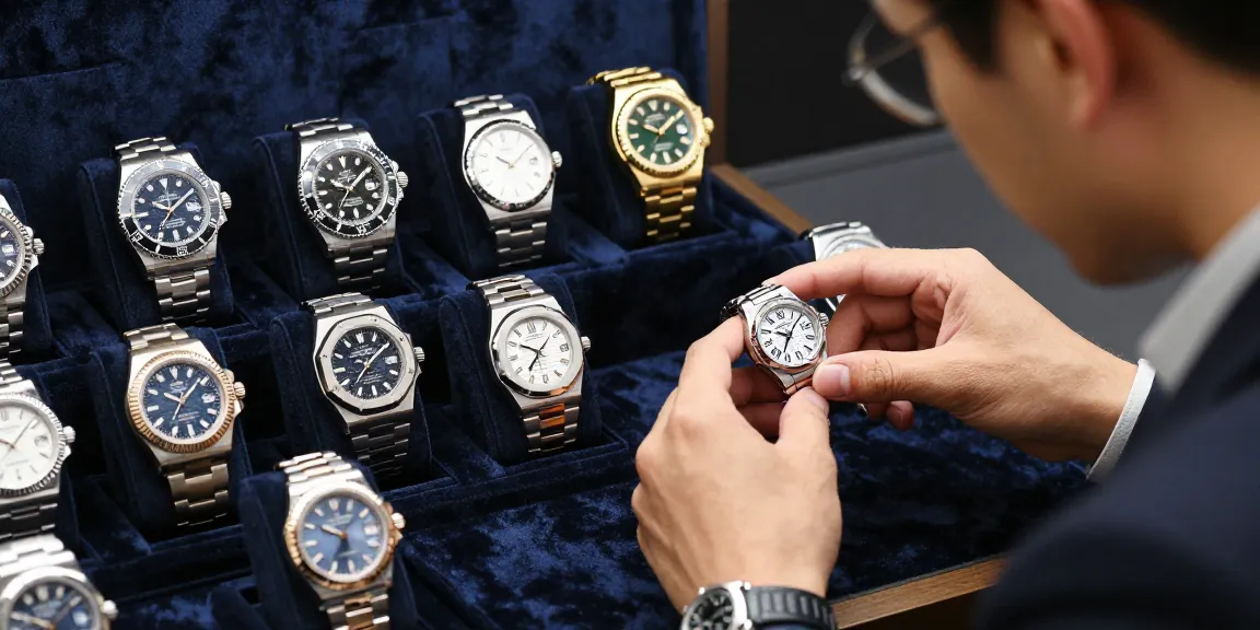 Luxury replica watches showcased elegantly, emphasizing exquisite craftsmanship and design.