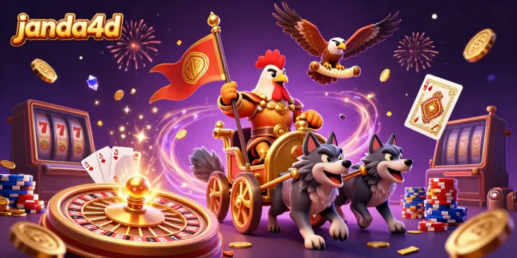 Gambarkan pengalaman bermain di janda4d dengan slot dan simbol buah yang menarik.