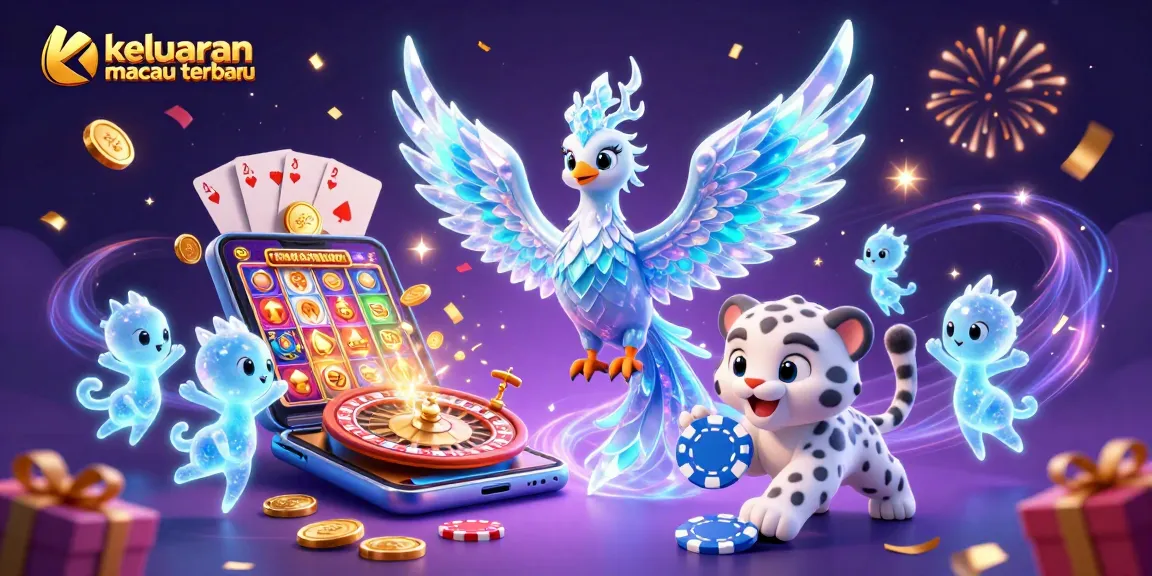 Experience keluaran macau terbaru with a vibrant 3D casino illustration showcasing dynamic gaming action.