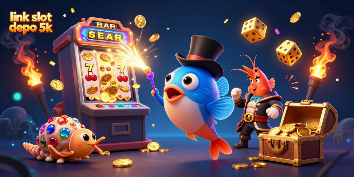 Engage in thrilling action with link slot depo 5k and win big from the dynamic casino illustration.