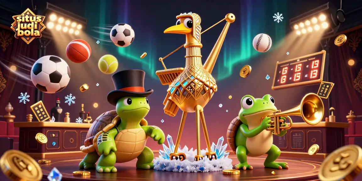 Engage in situs judi bola as dynamic sports balls and characters fill the gaming scene.
