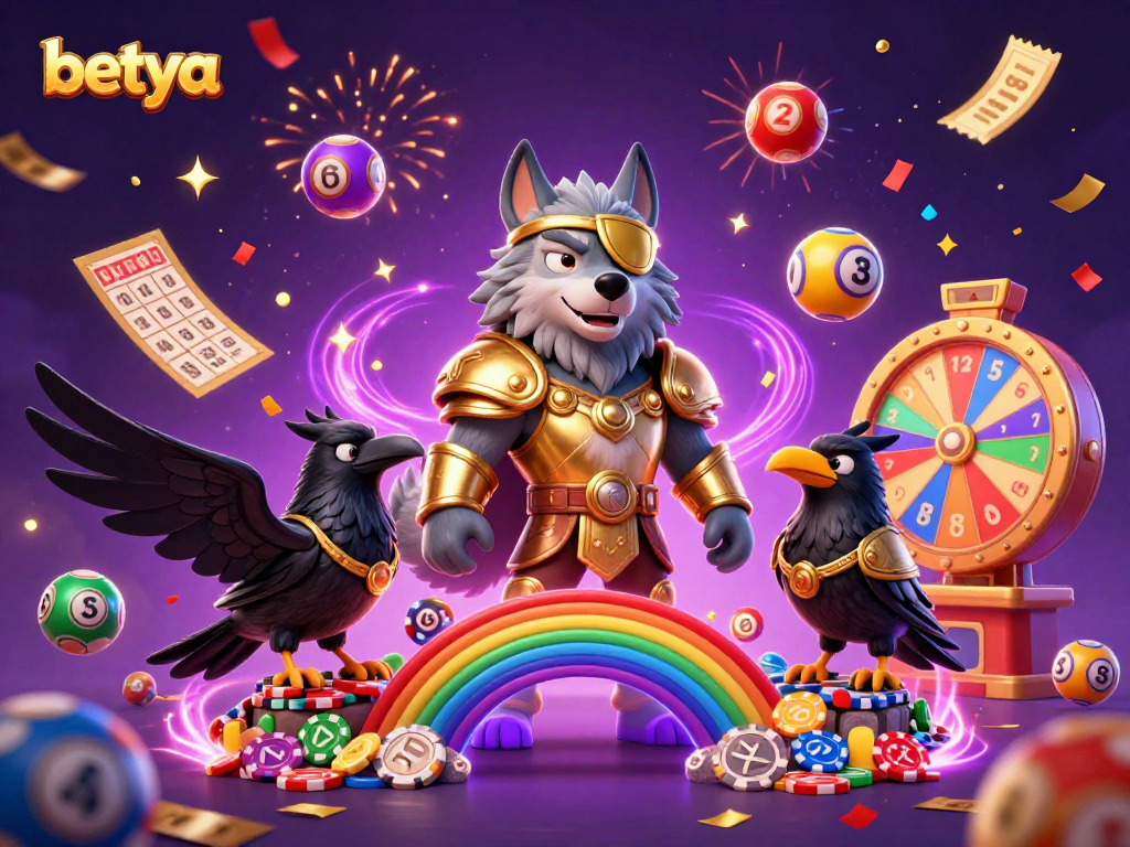 Engage with betya as the Odin wolf leads a vibrant casino adventure filled with lottery excitement.