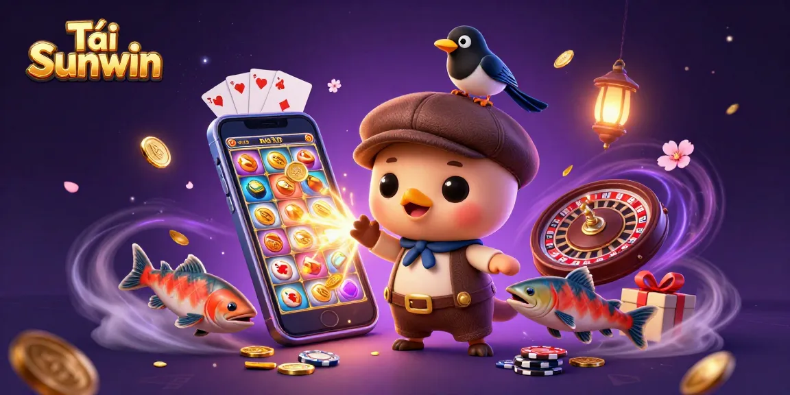 Tải Sunwin and enjoy thrilling gameplay with mobile slot games, sparkling coins, and vibrant characters.