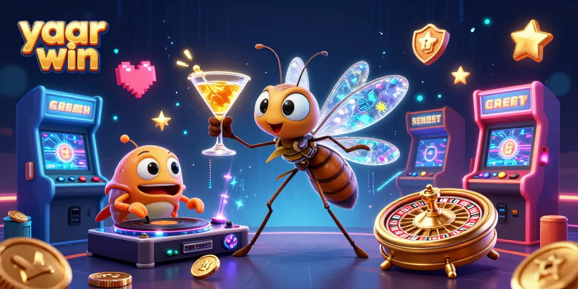Experience exciting wins with yaar win in a vibrant 3D casino scene featuring unique characters.
