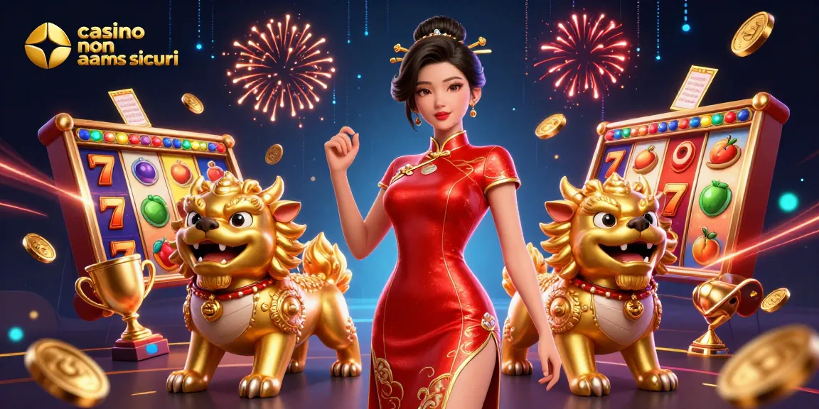 Gioca nei casino non aams sicuri con slot esclusive e promozioni in una scena vivace 3D.