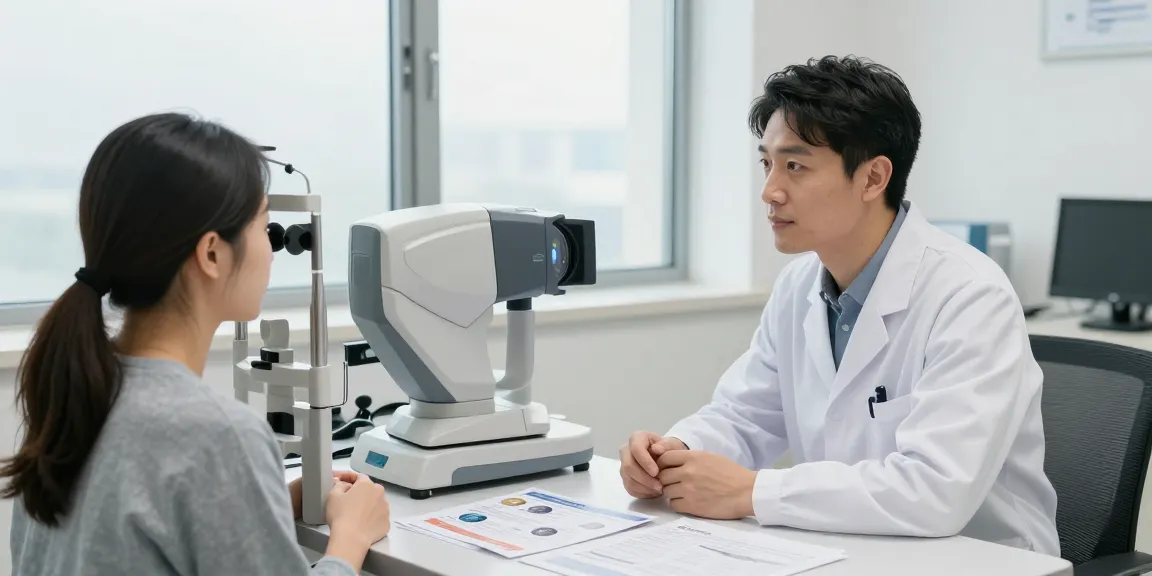 Patient consultation about vision correction at snuseoulglobal.com/vi, showcasing advanced eye care services.