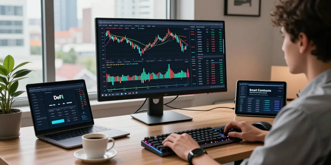 Cricbet99 crypto trading scene with advanced tech workspace and trading analysis tools.