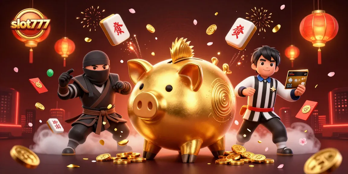 Experience the thrilling world of slot777 with dynamic characters and vibrant casino elements.