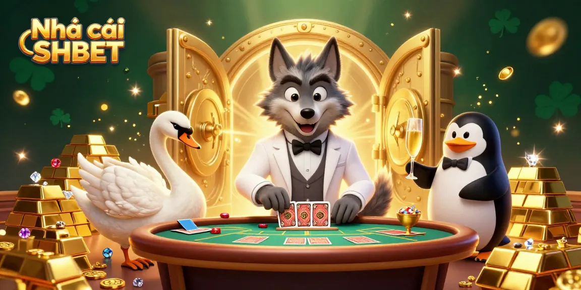 Join the excitement at Nhà cái SHBET with vibrant casino characters celebrating victory and fortune.