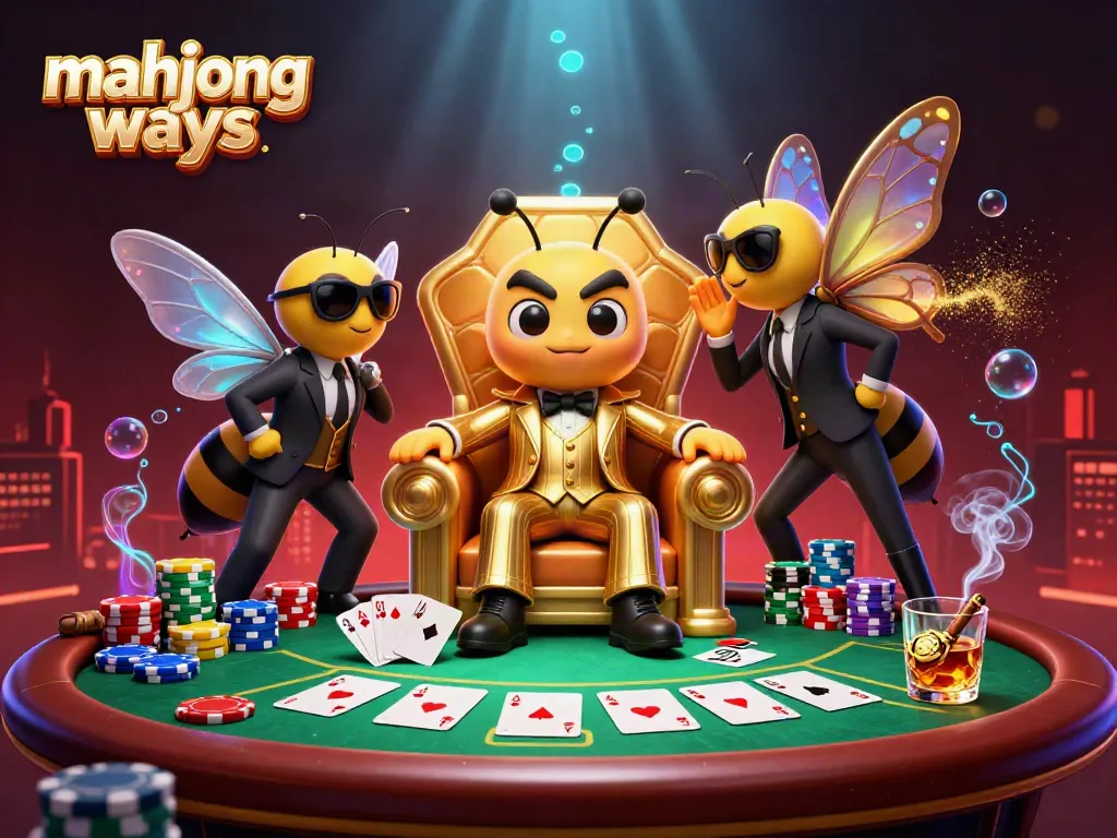 Experience winning strategies in mahjong ways with a lively casino scene featuring vibrant characters.