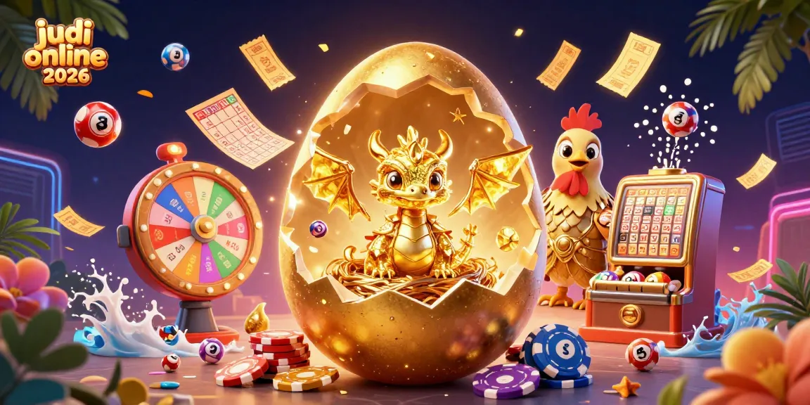 Menangkan judi online 2026 dengan jackpot dan permainan menarik dalam ilustrasi kasino yang megah.
