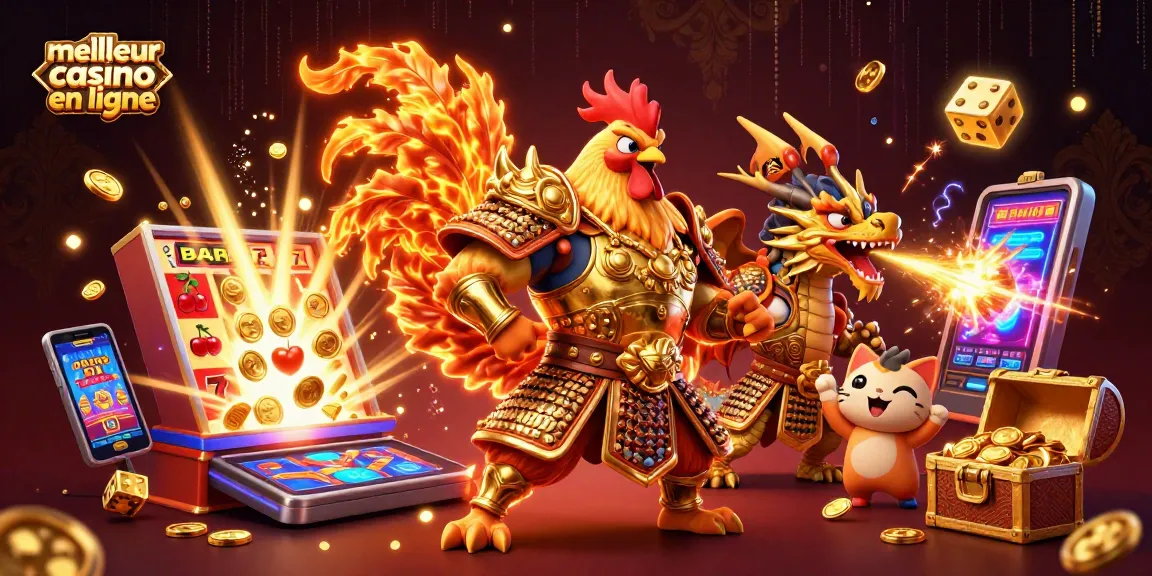 Jouez à des jeux passionnants au meilleur casino en ligne avec une illustration 3D époustouflante de personnages dynamiques.