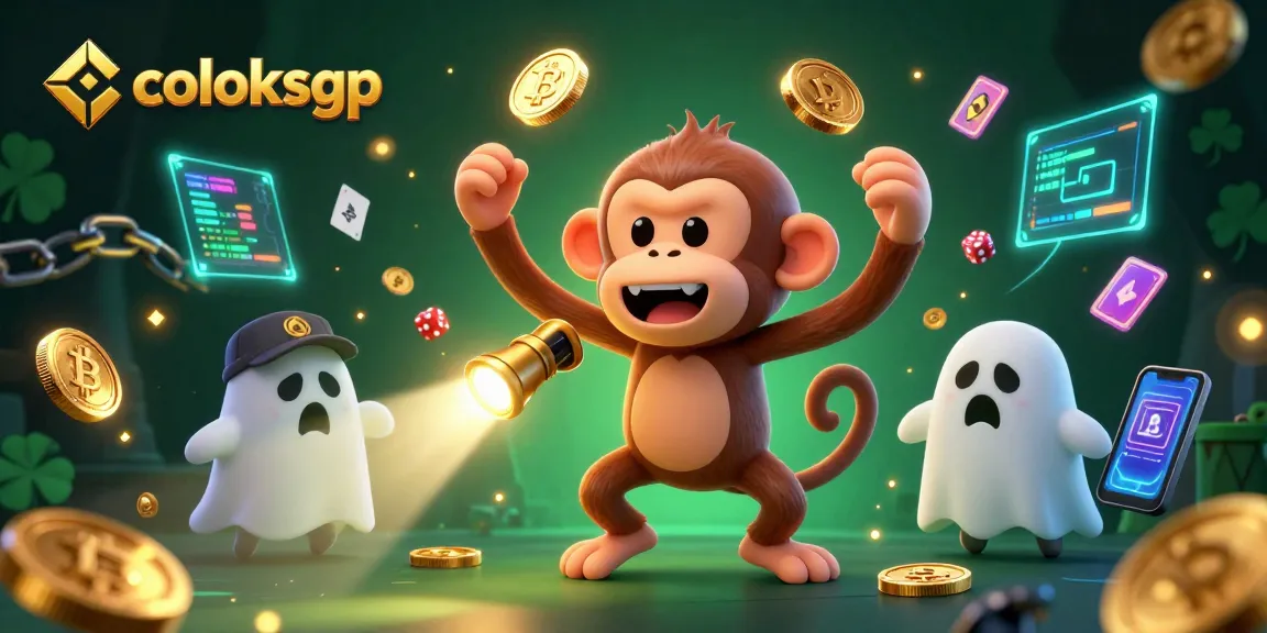 Engage in the haunted casino action with coloksgp's playful poltergeist and ghost-hunter puppy