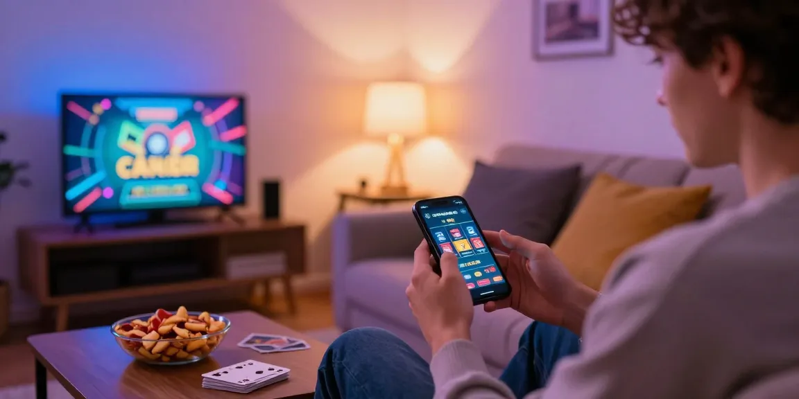 Engaged player exploring credit card casinos at home with https://brcs.co.uk on smartphone screen.