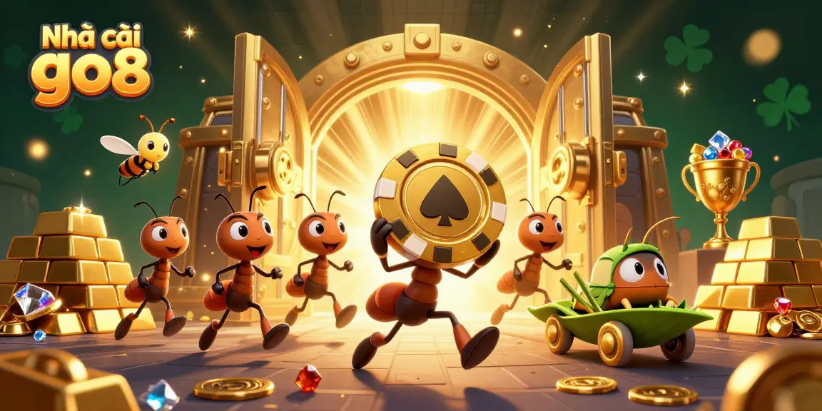 Experience thrilling gaming action with Nhà cái go8 in a vibrant, dynamic heist scene featuring adorable characters.