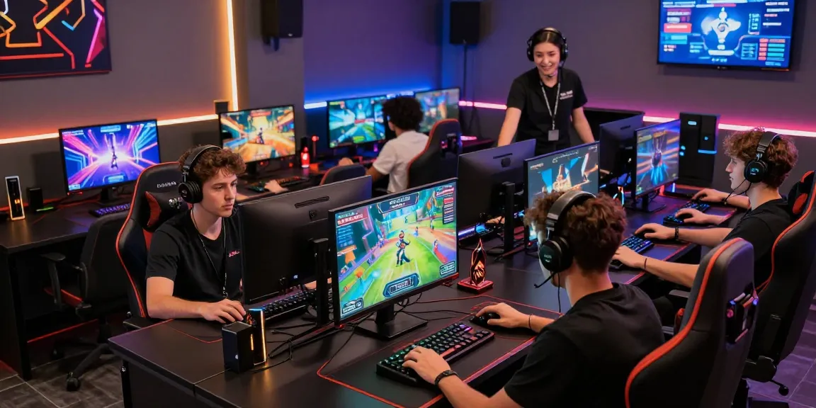 NAGA2000 gamers enjoying immersive gaming experience with advanced setups and 24/7 customer support in lively lounge.