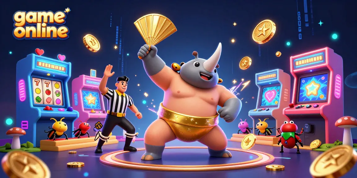 Experience the excitement of game online as beetle champions stomp to win golden coins at a vibrant casino.