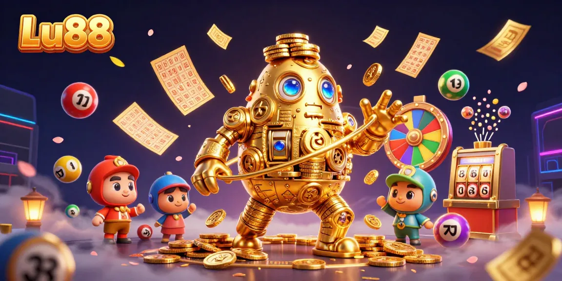 Experience thrilling Lu88 adventures with a vibrant casino scene packed with excitement and dynamic game elements.