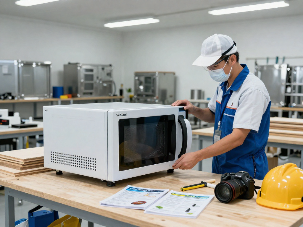 Shashel microwave pest elimination equipment in an industrial workshop setting.