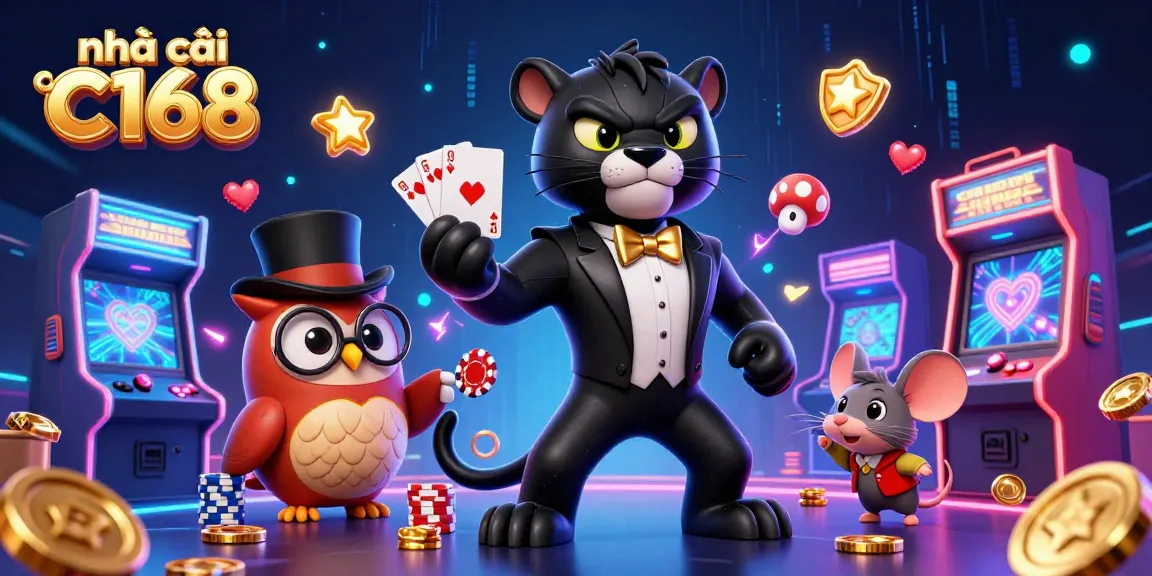 Play your favourite games at nhà cái C168 with vibrant and engaging casino elements