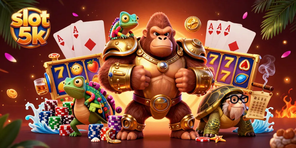 Watch the slot 5k gorilla king celebrate wins with vibrant reels and dynamic game elements.