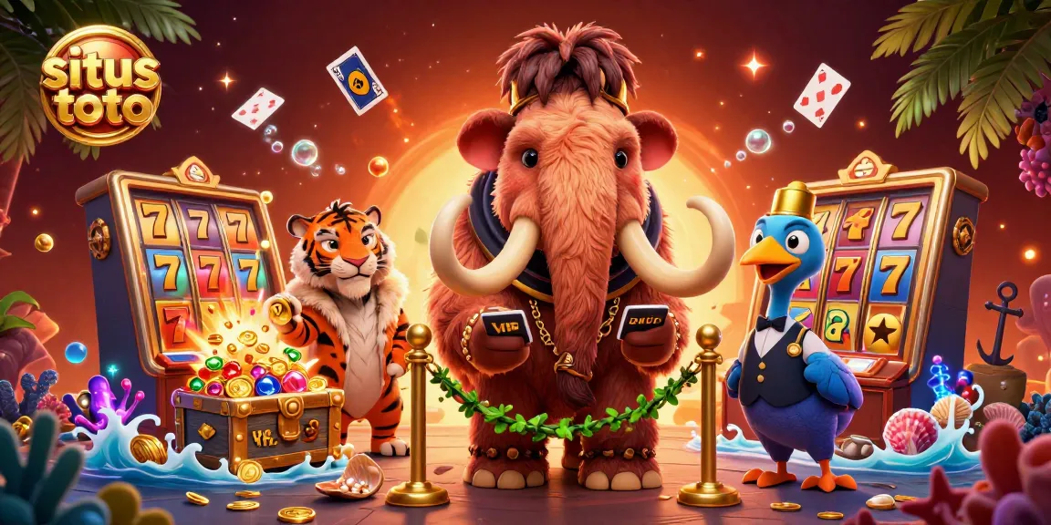 Situs toto invites players to explore vibrant casino excitement with a 3D cartoon illustration of engaging characters and dynamic gaming elements.