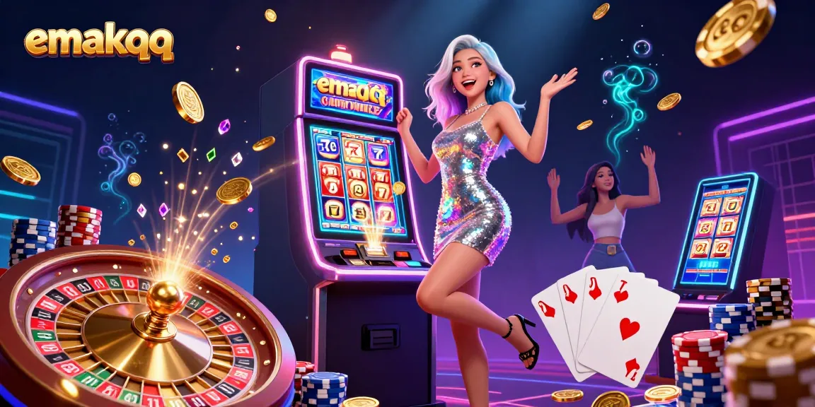 Win big at emakqq with a stunning slot machine jackpot and vibrant casino action!